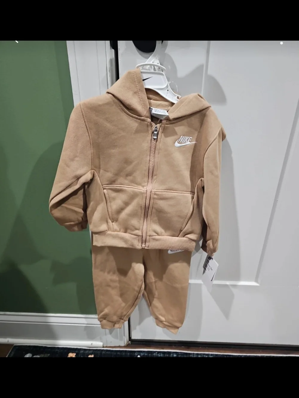 Nike Kids Tan Hoodie & Jogger Outfit